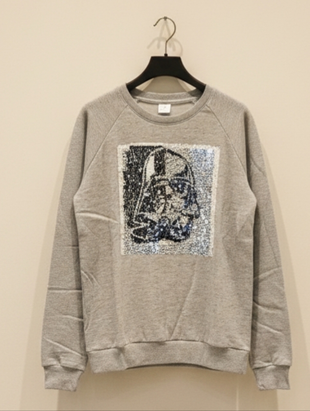 Grey Kid’s Sequin Graphic Crewneck Sweater - Picture 1 of 5